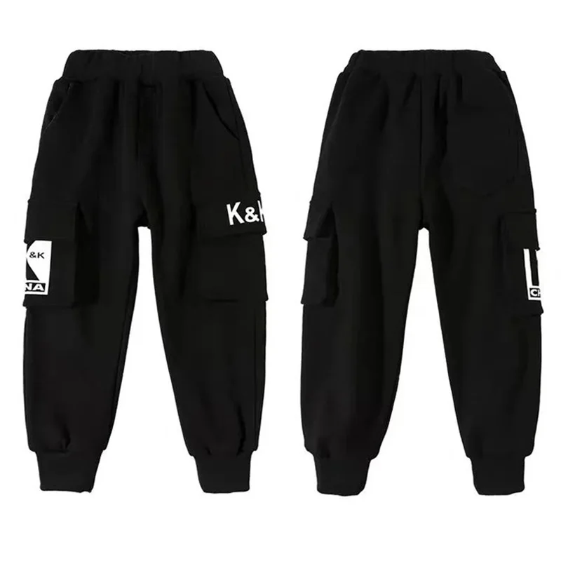 

Children's pants 2021 spring and autumn handsome boys big pocket overalls boys casual pants sports trousers 4-10 years old
