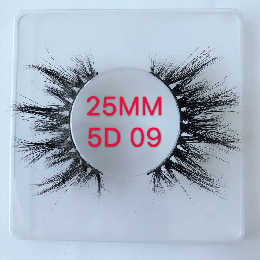 25mm 5D09 10 пар длина 25 мм норковые ресницы Экстра длинные 3 норковые ресницы большие драматические перекрещивающиеся пряди ресницы натуральные ресницы расширение - Цвет: 25mm 5D09