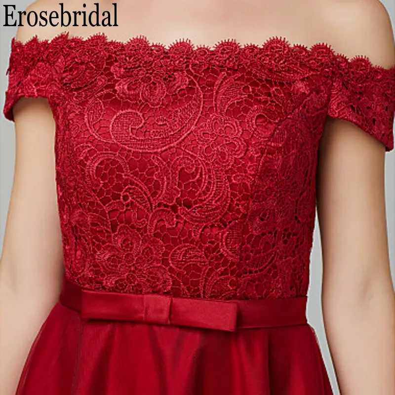Erosebridal короткое вечернее платье длинное 2019 красное для вечеринки платья со