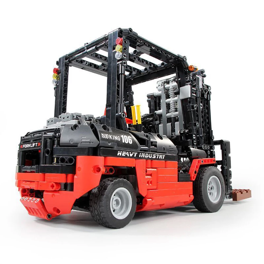 

Mould King Motor Power Custom Forklift Mk II Buildling Blocks Compatible Technic MOC-3681 Gabelstapler Bricks Set for Children