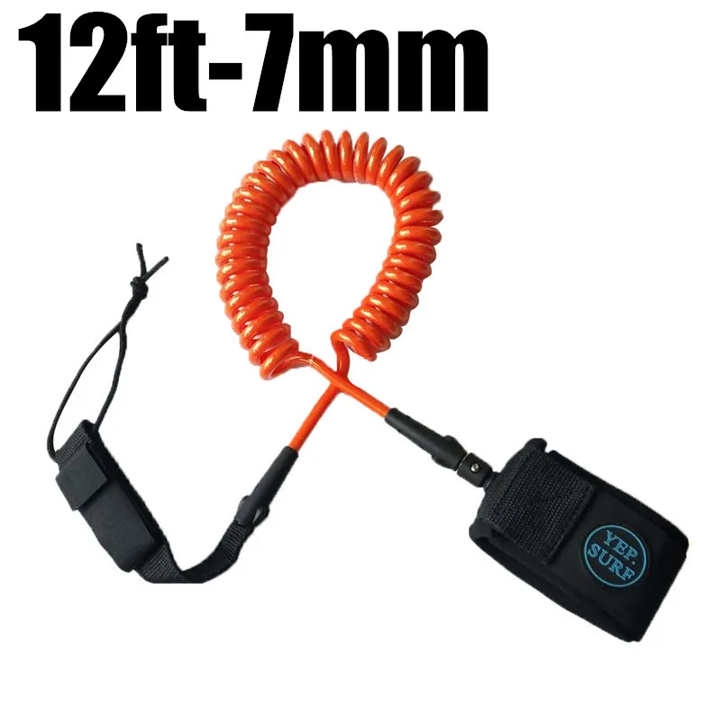 

Спиральный поводок для доски для серфинга, 12 футов, 7 мм, новый дизайн, поводок для доски для серфинга, поводок для серфинга