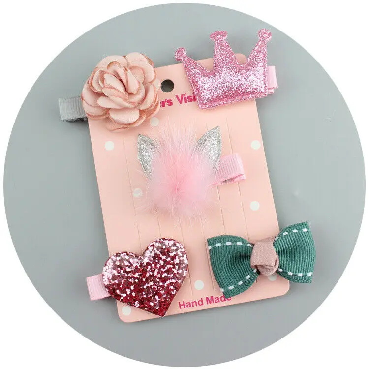 Новинка 5 шт. Рождественская заколка для волос комплект из предметов Сумка с