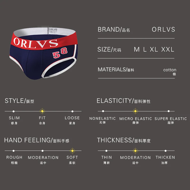 

Hot sale Men's Briefs Shorts Cotton Comfortable Underwear Men Solid Color Sexy Panties Male Breathable Soft Underpants Pouch