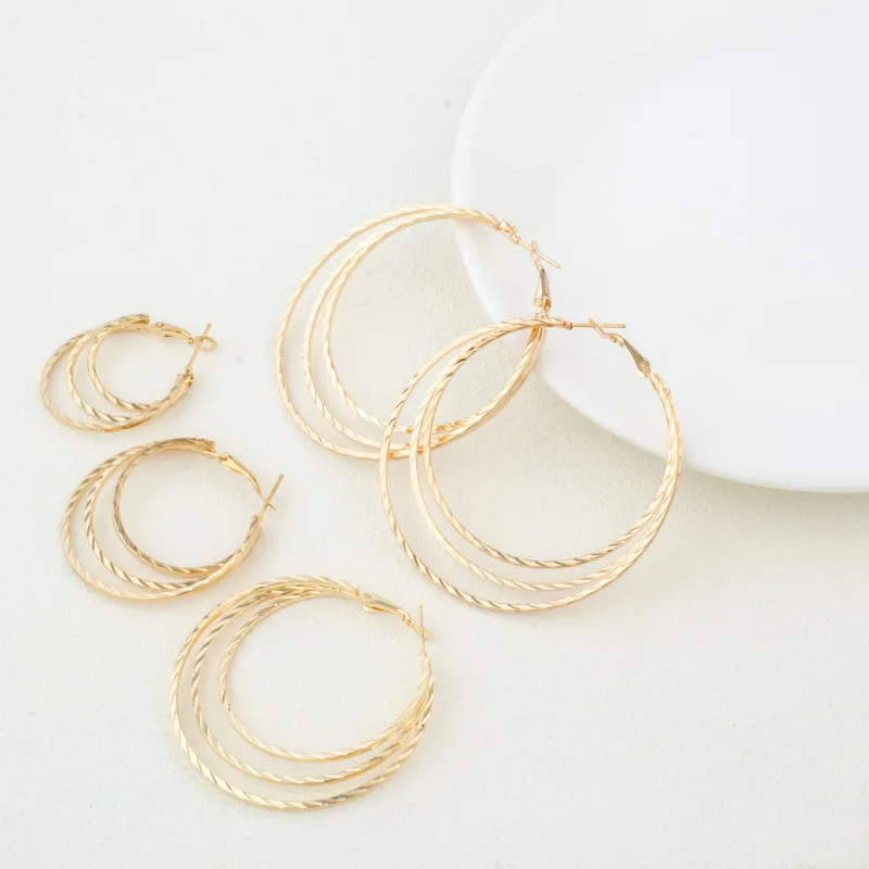 1 пара новых модных ювелирных изделий повседневные золотистые и Серебристые