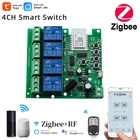 Tuya Smart Life Zigbee3.0 4CH релейный переключатель для автоматизации умного дома DIY Breaker 4 банды модуль работает с Alexa Google Assistant