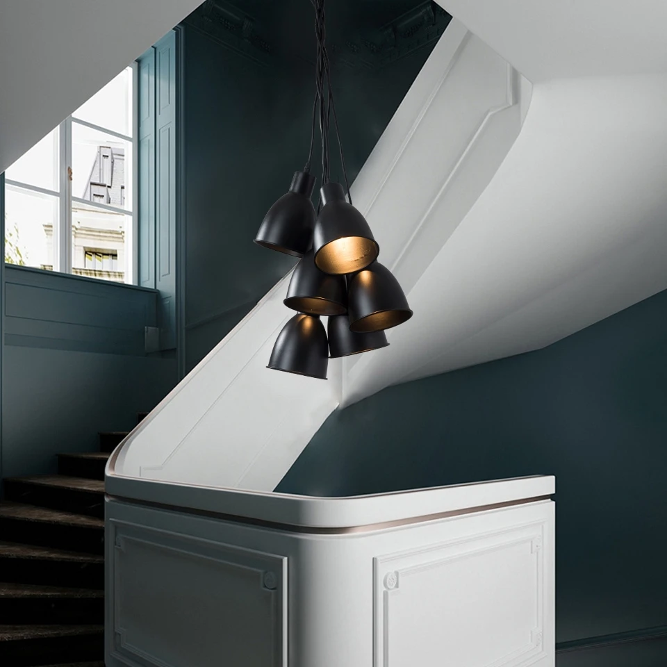 Промышленная люстра OYGROUP E14 подвесной потолочный светильник 6 s без лампочки