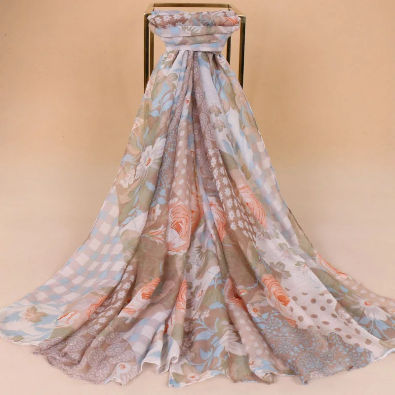 Women Voile Cotton Silk Scarves Female Muslim Hijab Scarf Fashion Lady Girls Popular Islam Headhand Wrap Shawl Lic | Аксессуары для