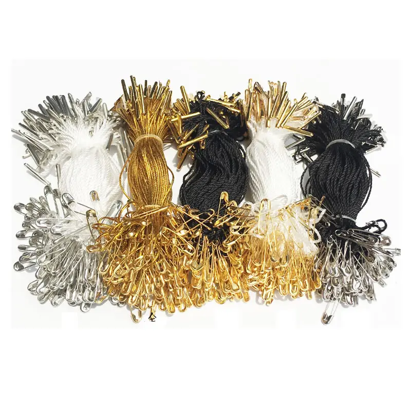 

1000pcs/Lot Garment Line Copper Metal Pin Seal Hang Tag With String And Clips