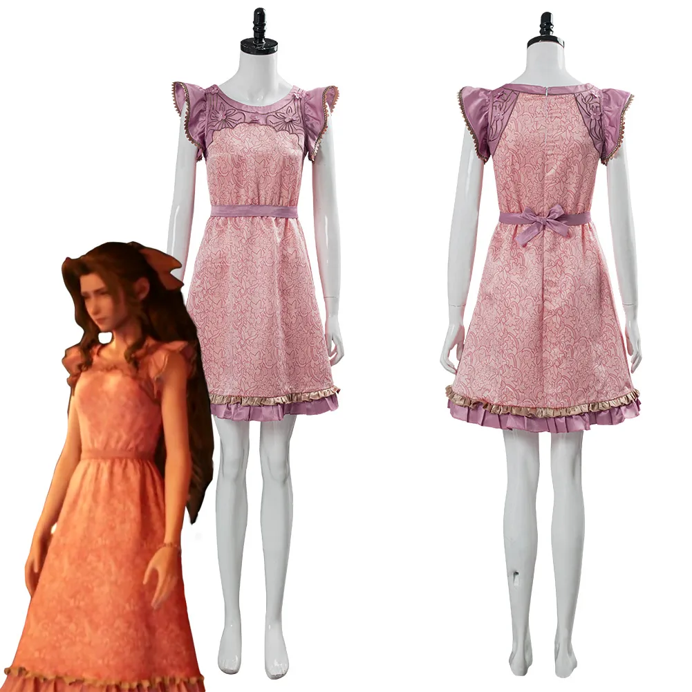 Костюм для косплея последний Фэнтези VII 7 ремейк Aerith платье девочек и
