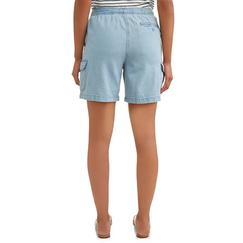 

2021 New Arrival Summer Style Female Fashion Sexy Summer Solid Plus Size High Waist Hot Night Club Denim Stright Shorts