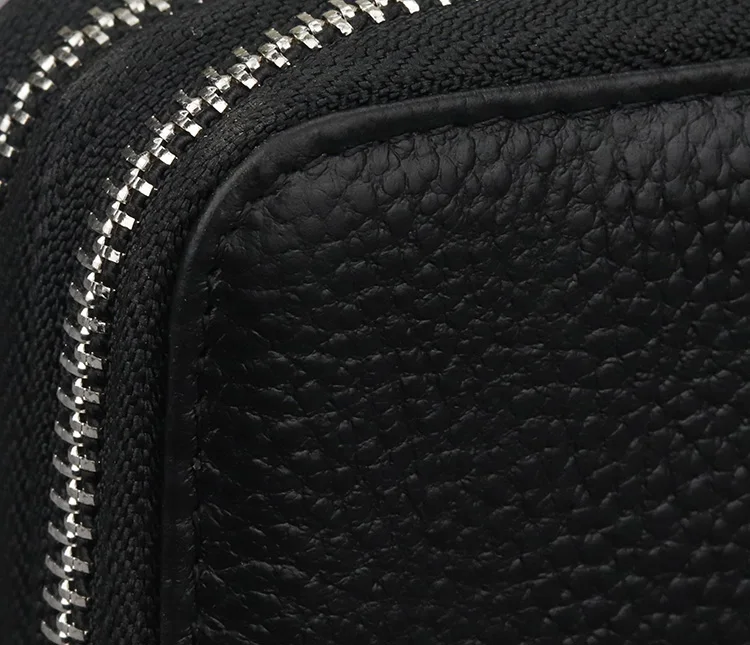 COMFORSKIN, Новое поступление, натуральная кожа, RFID, противоугонная щетка, держатель для карт, большая емкость, двойная молния, отделение для карт, кошельки