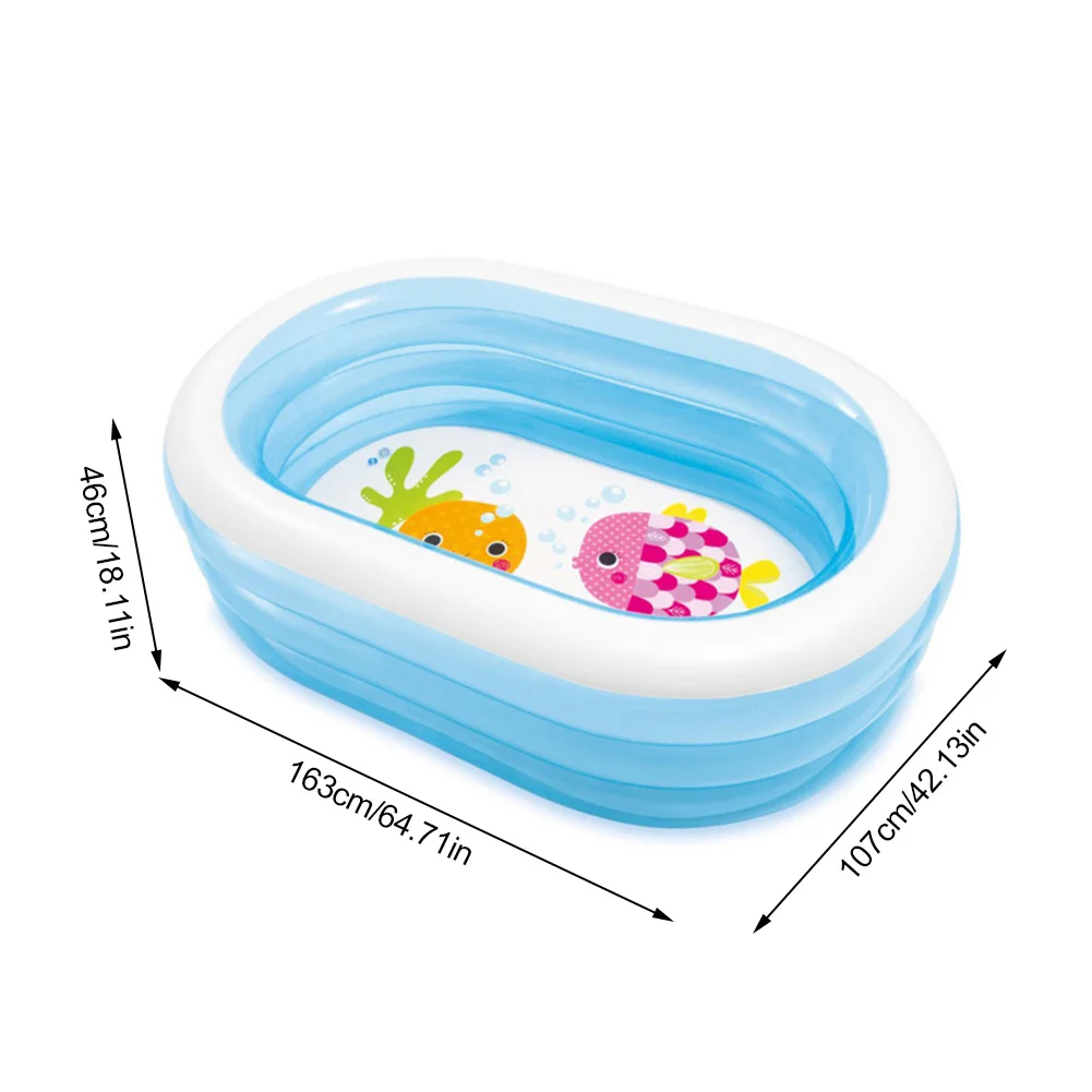

new Inflatable swimming pool thickened large paddling pool summer adult children playing toy party 163x107x46cm swimming pool #W