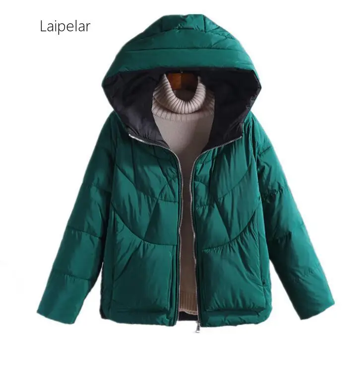 

Laipelar Autumn And Winter Coat Women Short Hooded Female Jacket Cotton Padded Jacket For Students S-2XL Parkas Casaco Feminino