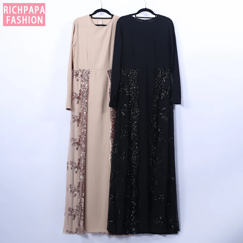 Мусульманское хиджаб с блестками и кисточками абайя Дубай женские кафтан