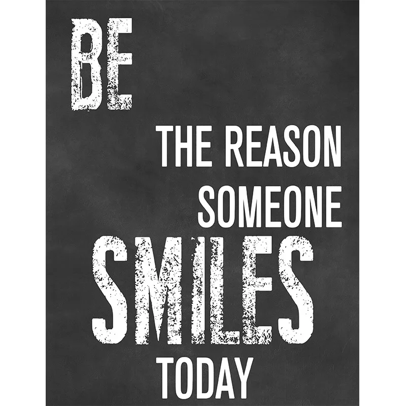 Черно-белый текст Цитата символ градиент буква девиз холст Скандинавская