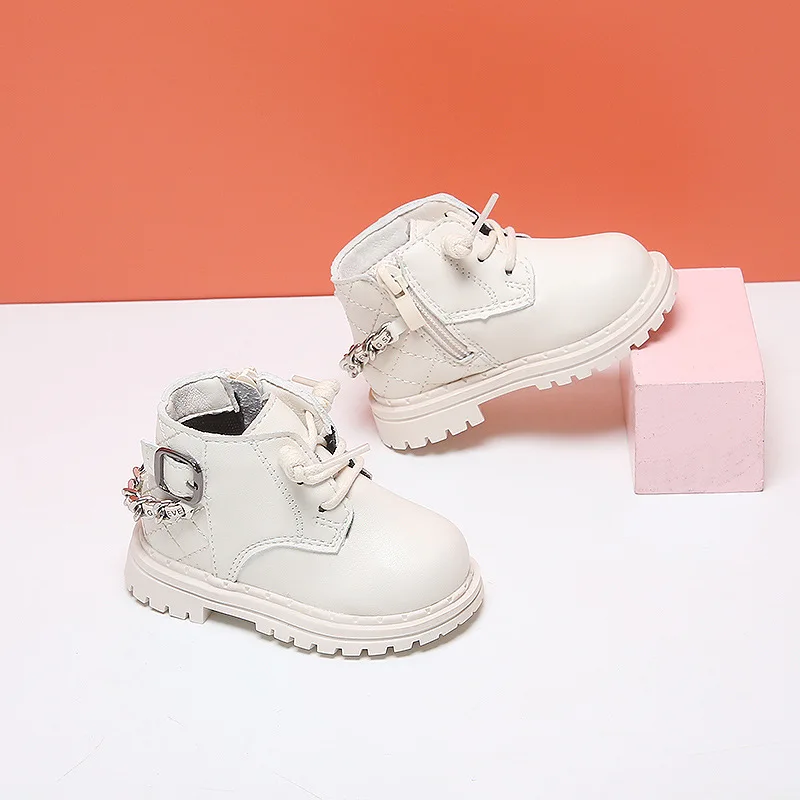 

Baby Girls Shoes 0-3 Years Old Spring and Autumn Soft-soled Toddler Shoes Martin Boots Non-slip Boy Boots