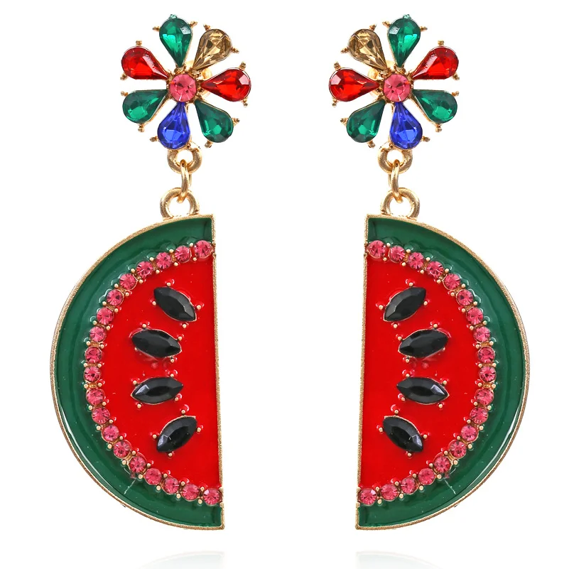 

Personality Temperament Lovely Colorful Watermelon Earrings Wholesale