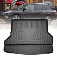 new tpe car trunk mats for toyota highlander 2008 2019 rubber cargo liner laser measured waterproof protective pads 5seat 7seat