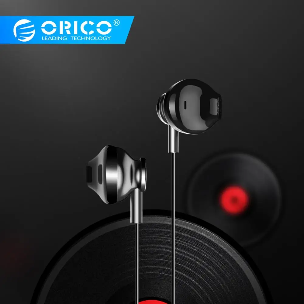ORICO в ухо проводные наушники спортивные стерео шумоизоляция Hifi Спорт Auriculares с микрофоном для samsung Xiaomi