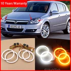 Хлопок светодиодный Ангел глаз Halo горки светильник кольцевой огонь DRL БелыйAmber для Защитные чехлы для сидений, сшитые специально для Opel Astra H не проектор 2007 2008 2009 2010