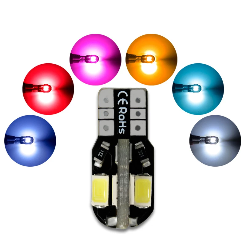Shinman 10 шт. W5W T10 без ошибок LED 194 501 192 168 5730 8smd Canbus NO OBC Error автомобильные Габаритные
