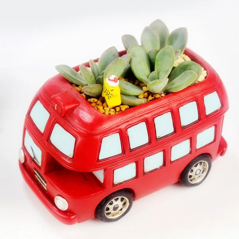

home Decoration Crafts Figurines Miniatures Resin Vintage Car Succulents Flowerpot Nursery Cactus Plant Garden Pot