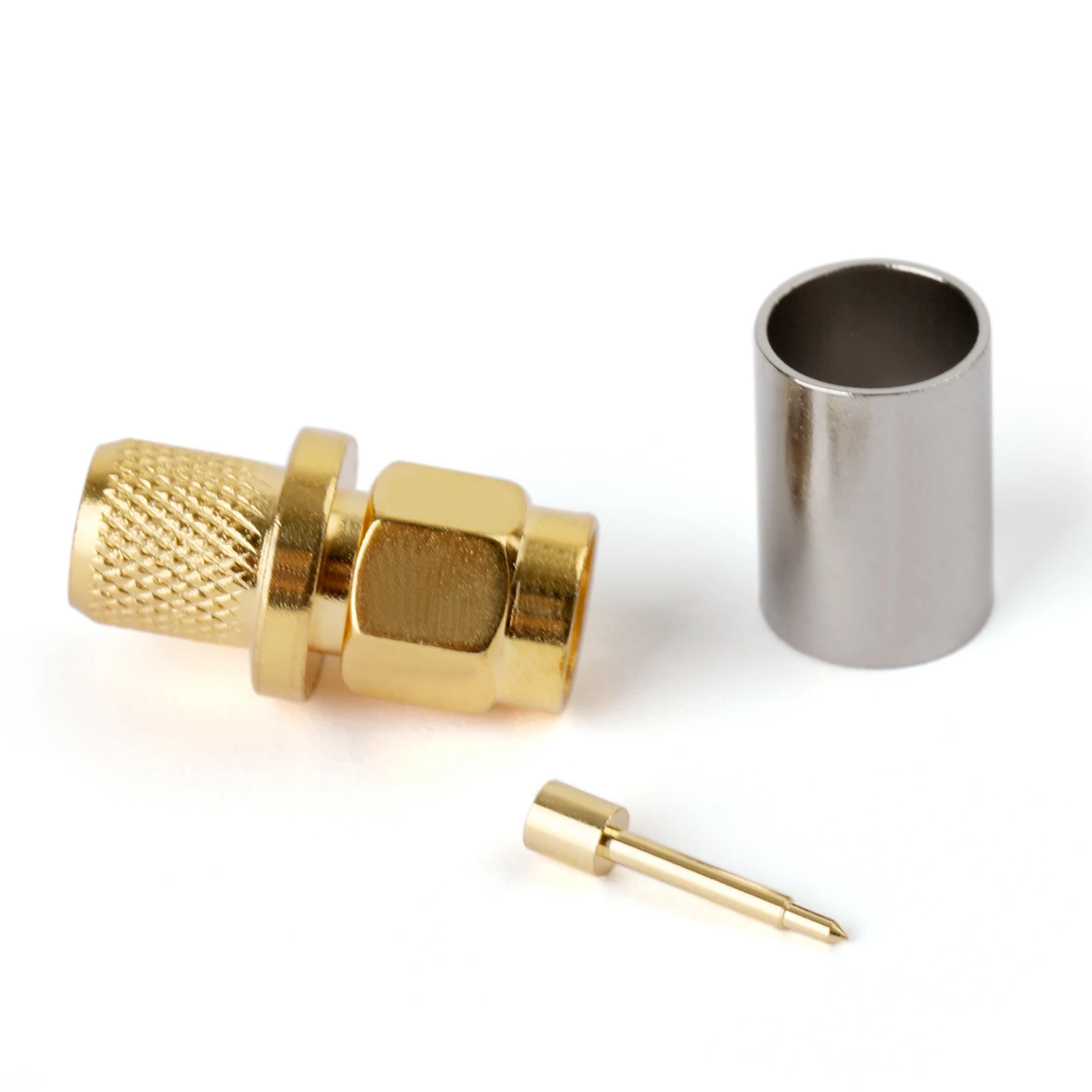Areyourshop SMA Штекерный зажим RG5 RG6 5D FB LMR300 кабель прямой 10 шт. разъем позолоченный 50