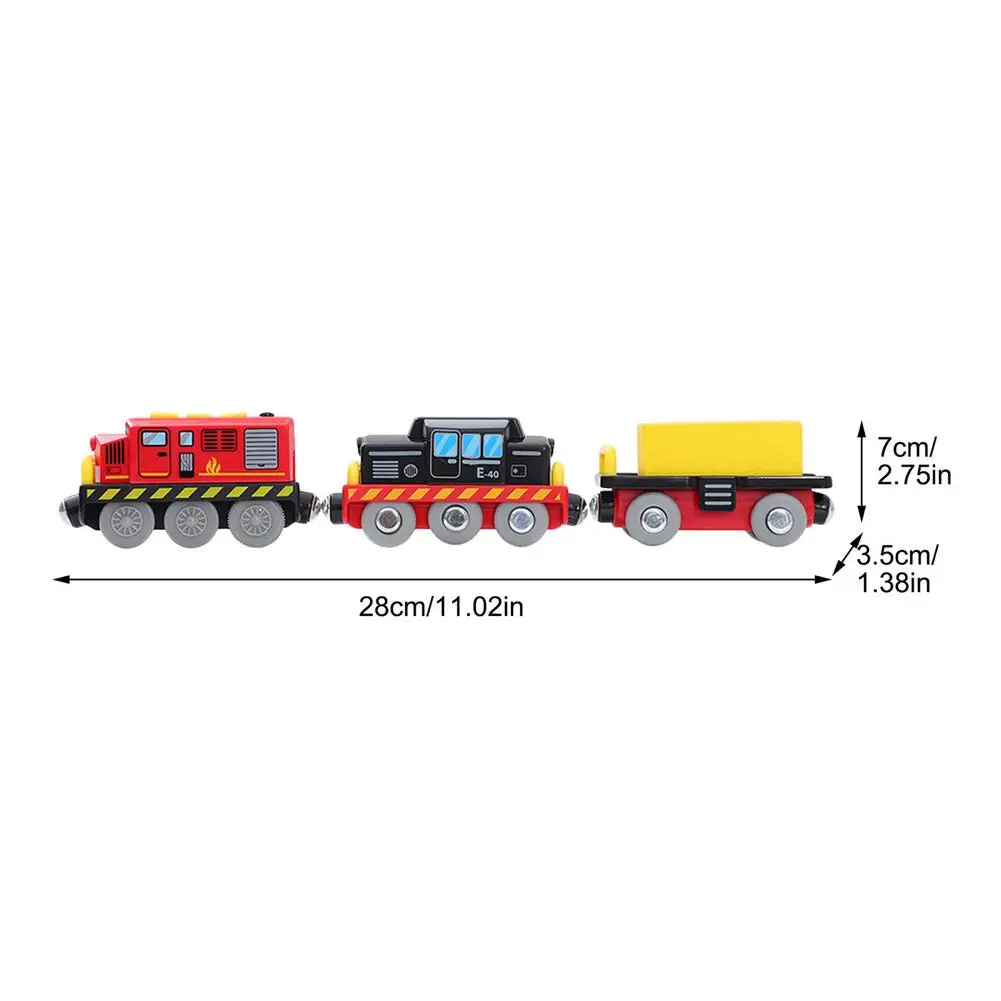 

Railway Electric Magnetic Train Car Locomotive Toy Wood Railway Car Accessories Toys For Kids Gifts Fit Wood New Tracks