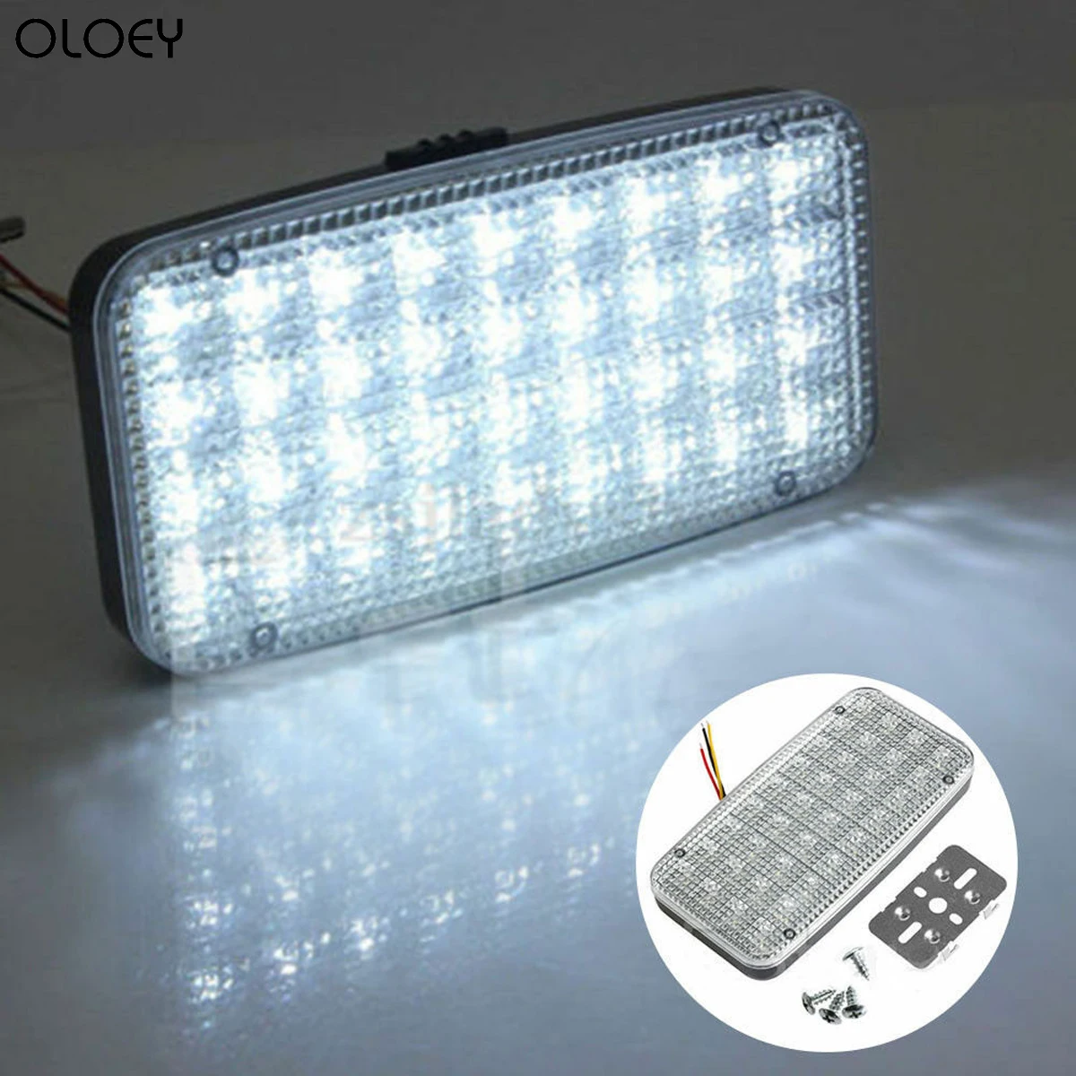 Универсальный 36LED светильник на крышу автомобиля с 3 переключателями внутренний