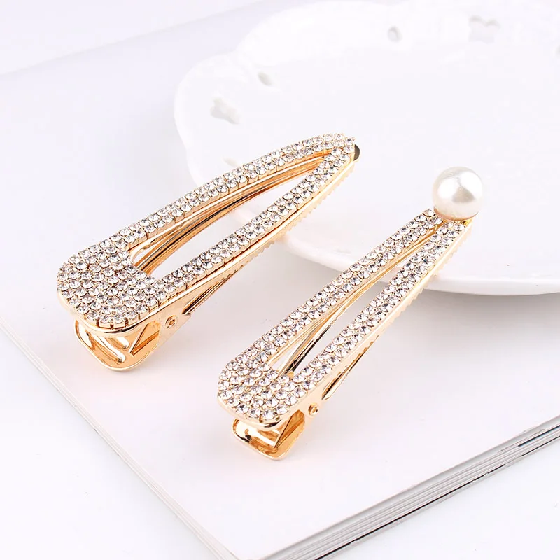 FJ005-pair TODOX Новая Большая заколка для волос, имитация жемчуга, декоративное моделирование, BB зажим для девушек, женские подарки, свадебные заколки для волос, палочки для красоты - Окраска металла: FJ005-pair