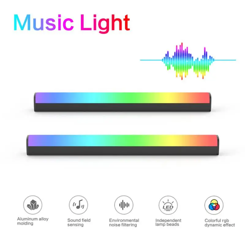 

LED Strip Light Sound Control Pickup Rhythm Light Music Atmosphere Light RGB Colorful Tube USB Energy-Saving Lamp Ambient Light