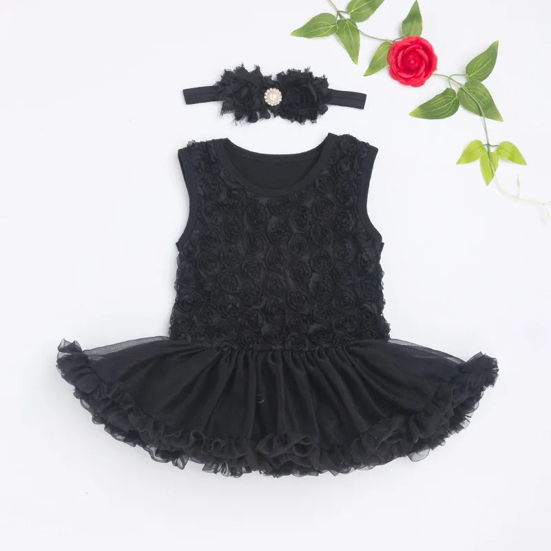 Кружевное платье-пачка хлопковое Летнее Детское балетное платье с рюшами