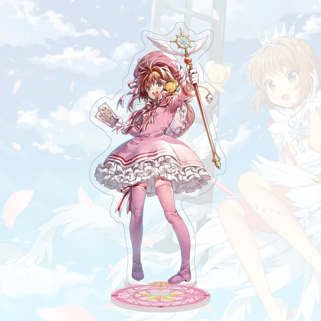 as pictured Аниме Cardcaptor искатель карт Sakura Li Shaoran прозрачная карта акриловая подставка фигурка настольное украшение Коллекция Модель игрушки Косплей Кукла - Цвет: as pictured