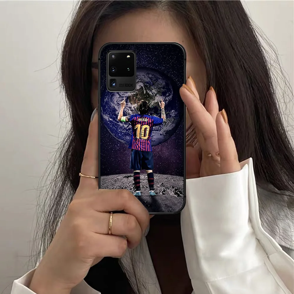 

Football Superstar Lionel Messi Phone Case For Samsung Galaxy S 7 21 Note 8 9 10 20 E FE Ultra Plus black Etui 3D Cell Trend