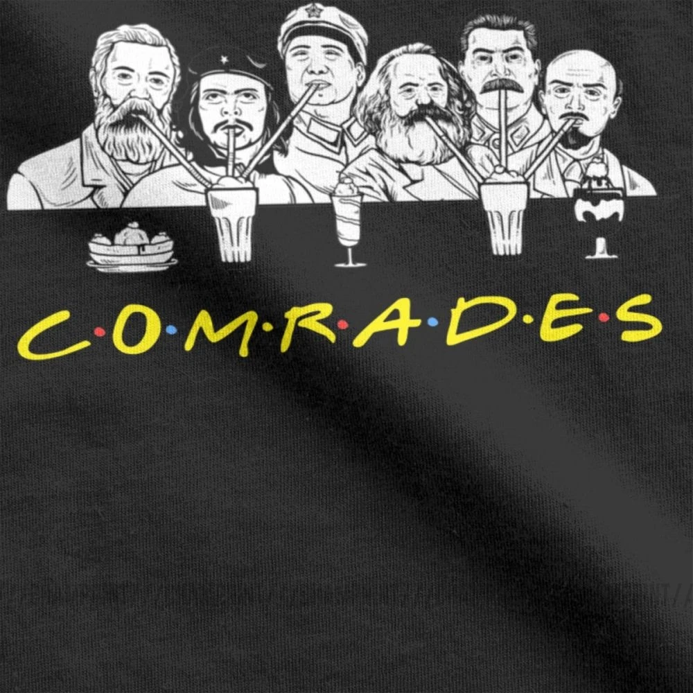 Мужская футболка винтажная с надписью commerades Marxism Marx Engels Ленин Сталин и Mao