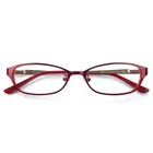 Женские оправы для очков по рецепту, из нержавеющей стали, красныефиолетовые