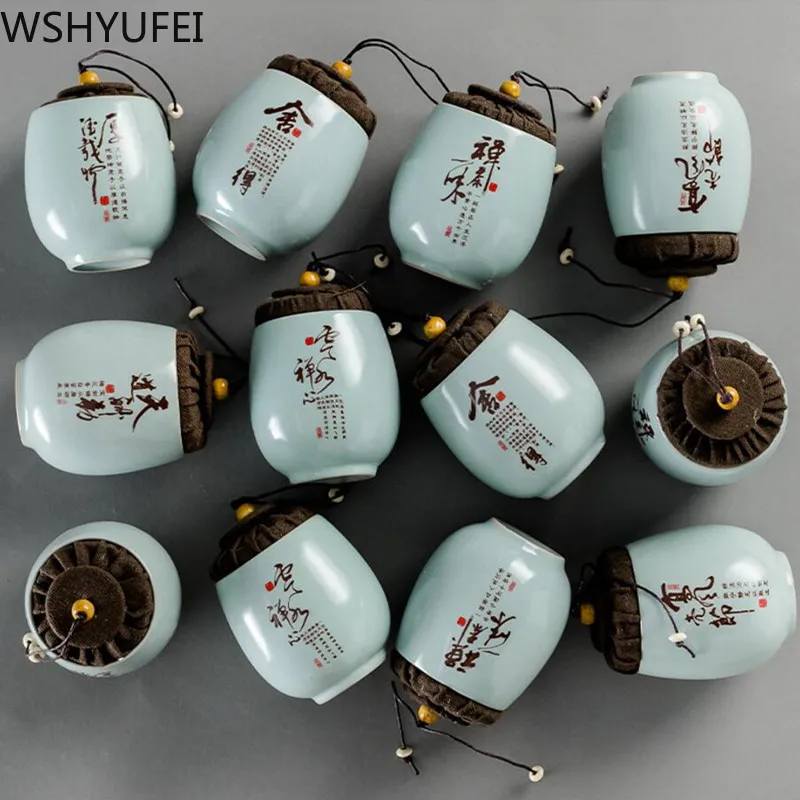 Банка для чая Caddy puer необработанная керамика Oolong китайская керамическая банка