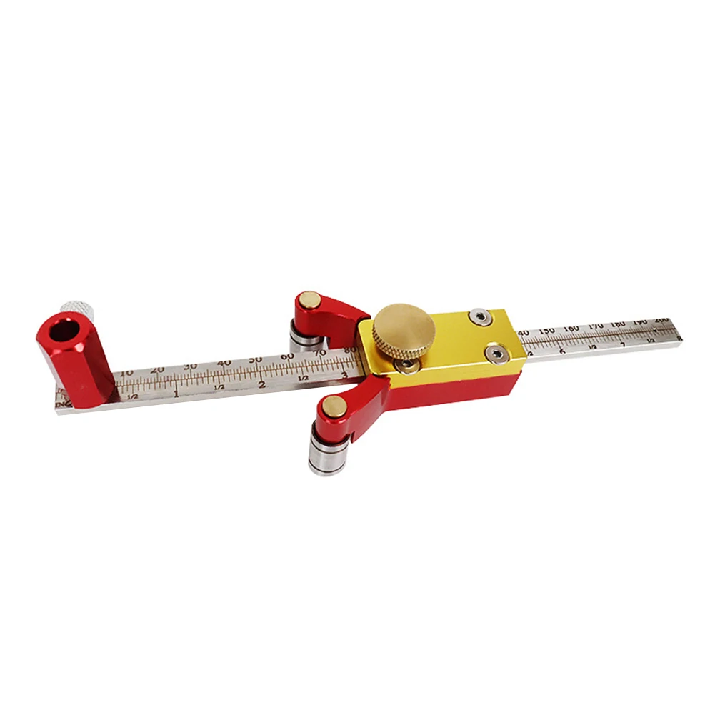 

DIY 3 in 1 Linear Arc Scriber Height Measuring Tool Multifunctional Woodworking Scribe Marking Drawing Gauge Tool