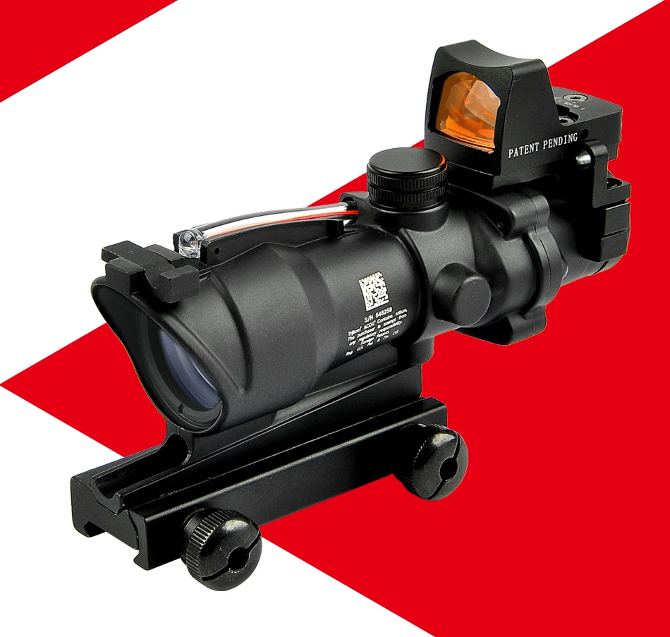 Trijicon ACOG 4X32 прицел Cahevron сетка волокно зеленый красный с подсветкой RMR Mirco Красный точка зрения тактический охотничий прицел