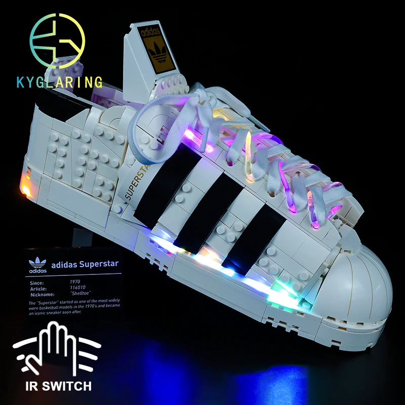 

Kyglaring Led Lighting Set DIY Toys for Creation 10282 Originals Superstar Sneakers Blocks Building (Only Light Kit Included)