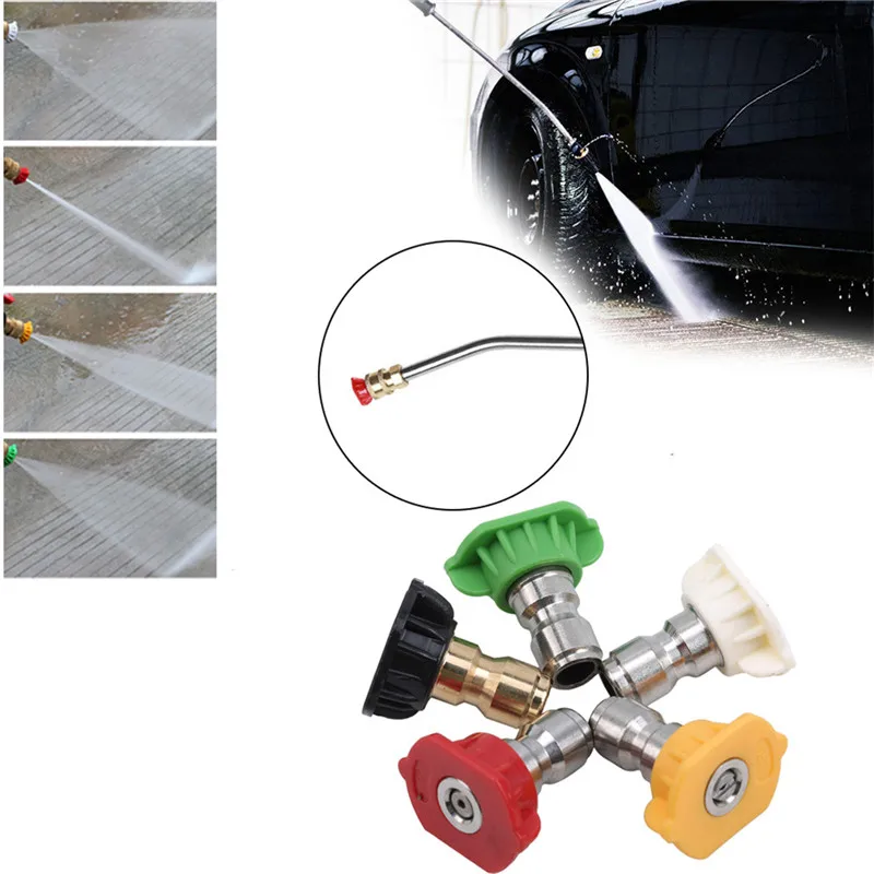 5 шт./компл. 1/4 &quotбыстрый разъем автомобиля стиральные сопла металла Jet насадка