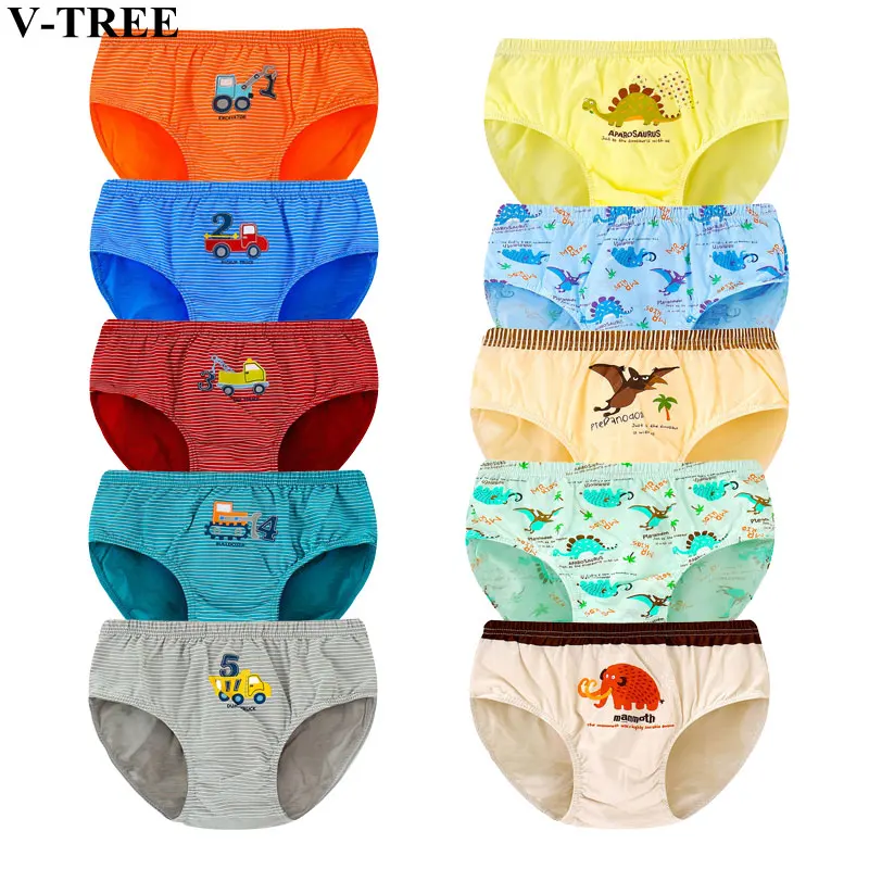 Bragas de algod&oacute;n para ni&ntilde;os, ropa interior con estampado de dibujos animados, transpirable, c&oacute;moda-0