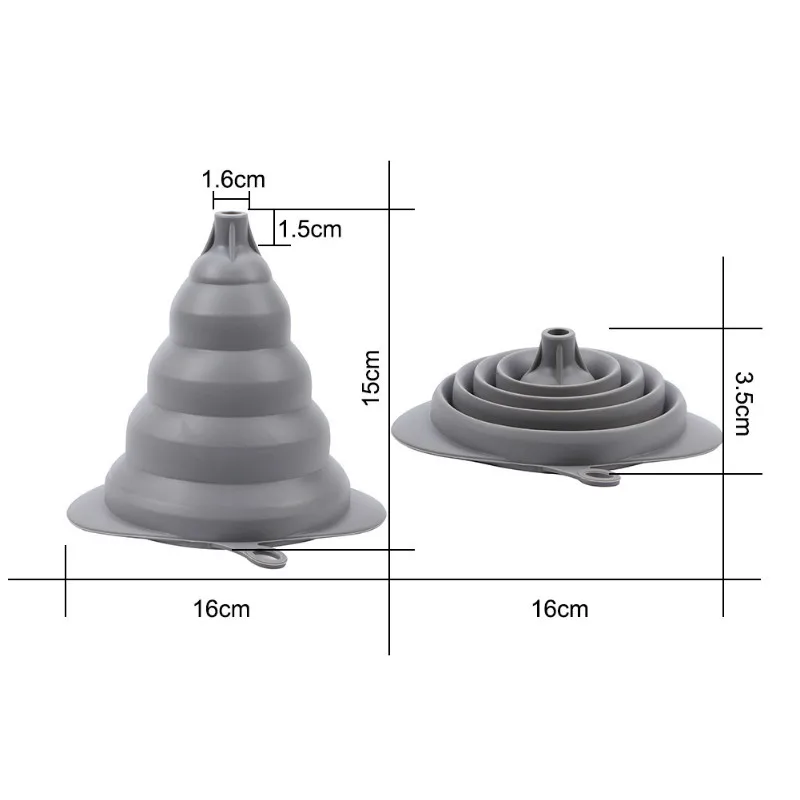 

Durable Collapsible Silicone Funnel Foldable Funnel Folding Portable Funnels Household Liquid Dispensing Kitchen Tools