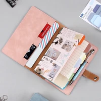 a6 notebook creative soft copy handbook loose leaf leather notebook with buckle notepad hand book travel diary