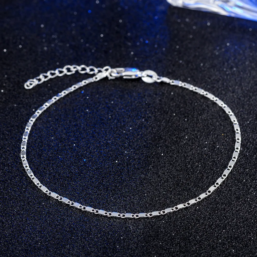 Модный золотой серебряный браслет на щиколотке с тонкой цепочкой ногу ювелирное