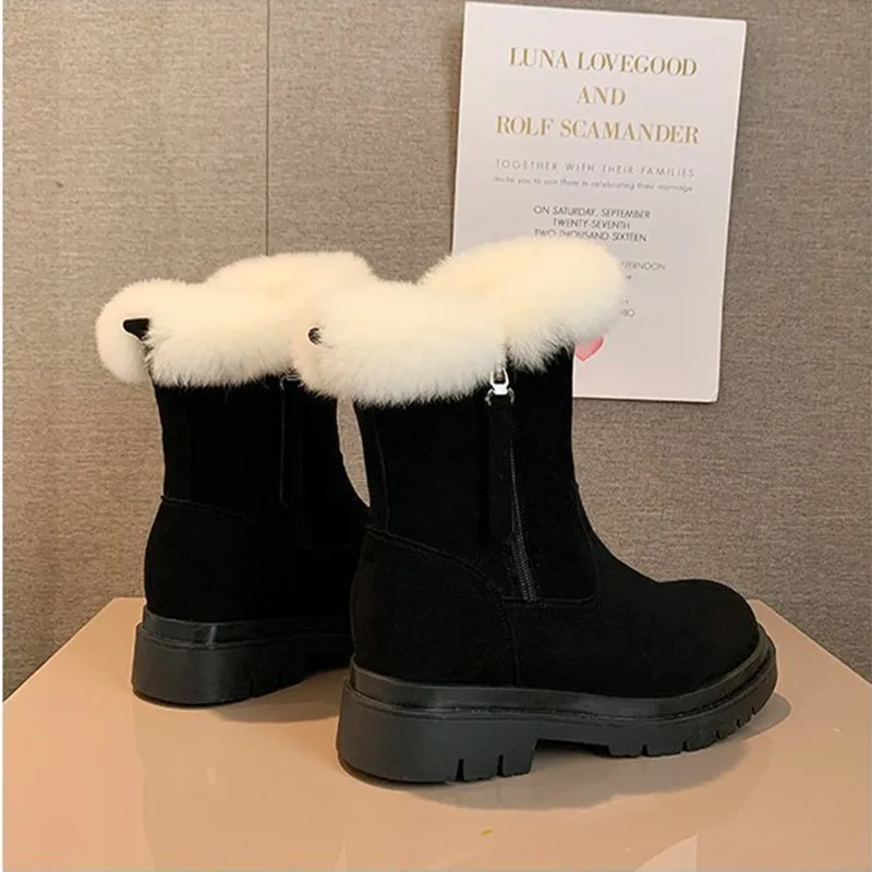 

Winter Boots Women 2020 Lovely Girl Korean Flat Heel Thick Sole Comfortable With Plush Warm Snow Boots Lady Martin Boots Cotton