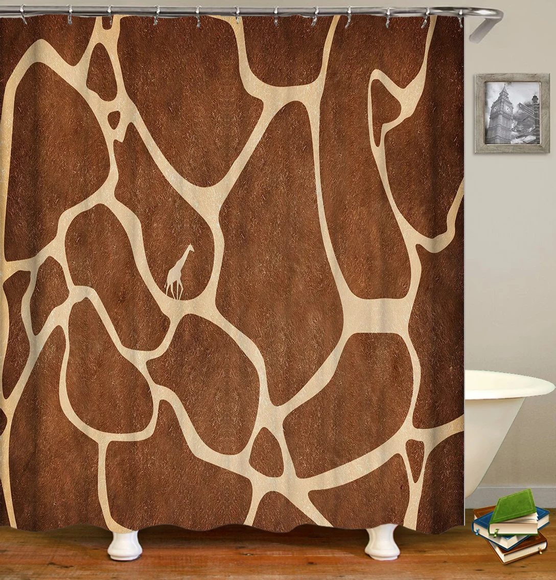 

shower curtain Bathroom Waterproof Non-slip Mat Set Durable Pedestal Rug Lid Toilet Cover Bath Mat Rugs