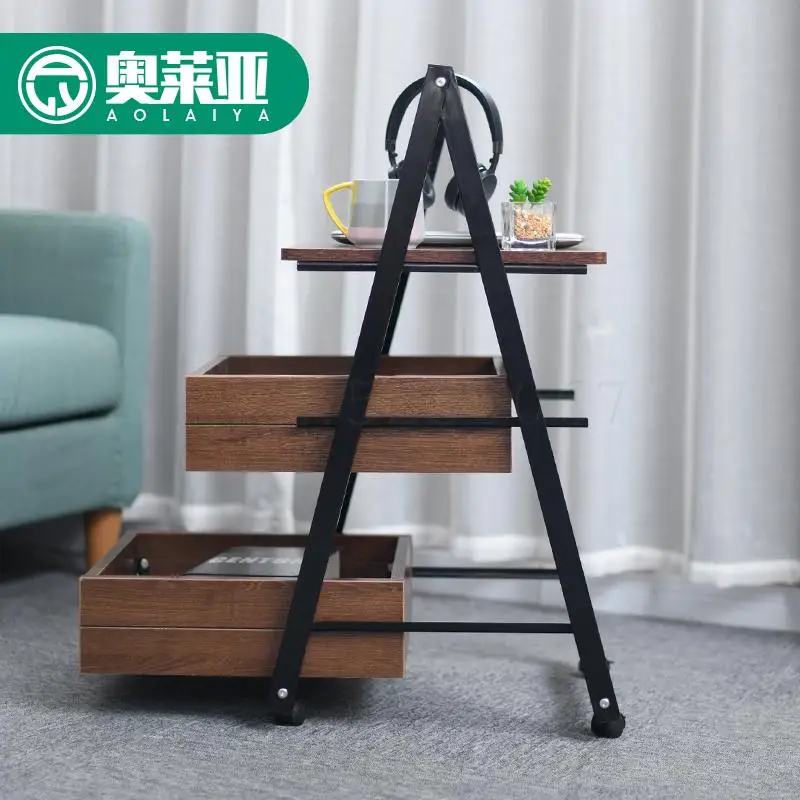 Простой мобильный с шкафчиками несколько углов Маленький журнальный столик