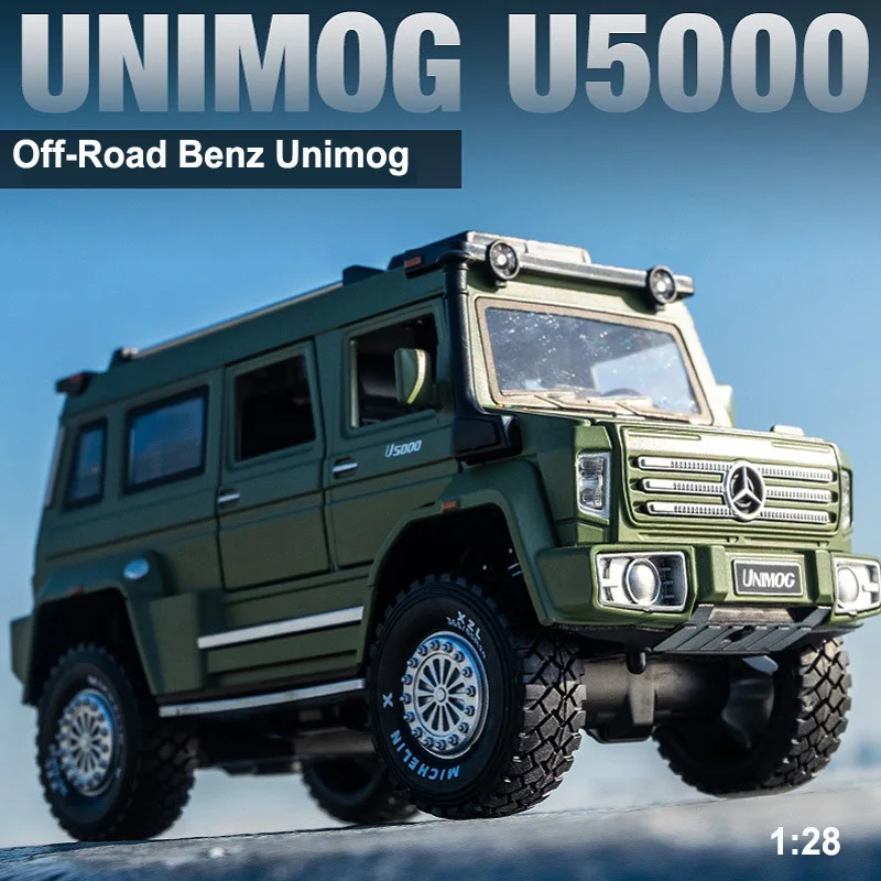 Модель внедорожника Mercedes-Benz Unimog U5000 в масштабе 1:28 модель машины из литья под