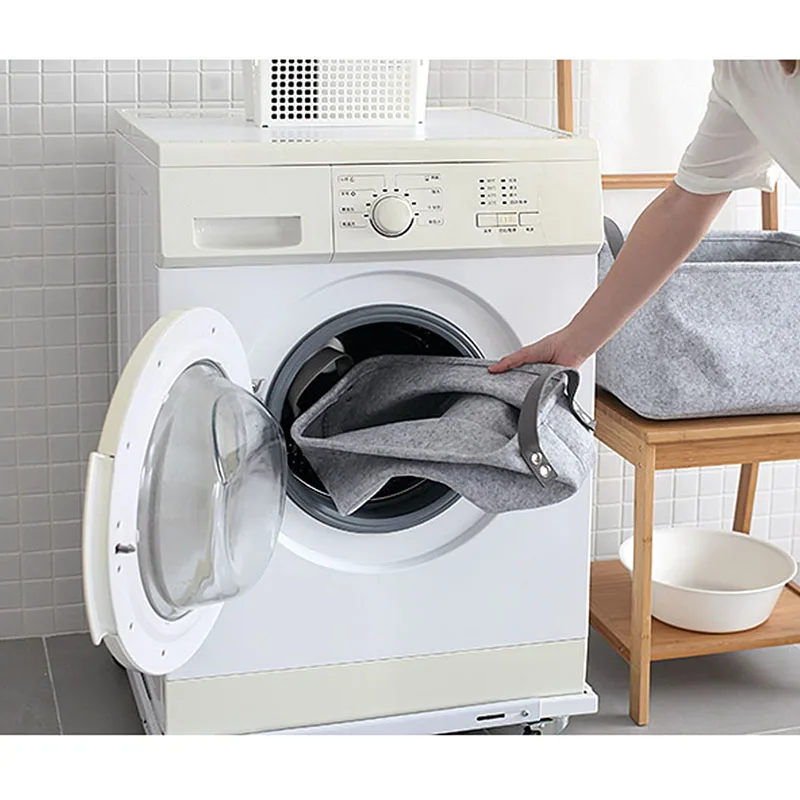 Популярная домашняя корзина для хранения из войлока Большая вместительная